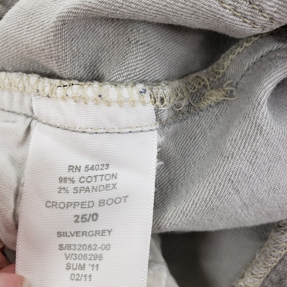 Gap Gray Cropped Boot Jeans Sz 25 / 0 - Picture 7 of 7